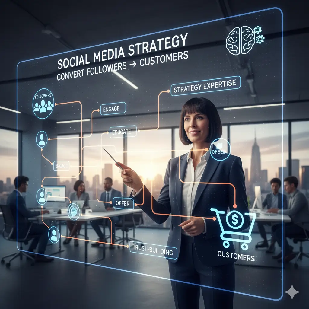 Digital marketer in Yavatmal creating social media content designed to convert followers into customers.